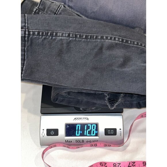 Free People Black Denim Distressed High-Rise Skinny Jeans Women's Plus Size 26 - Picture 9 of 9